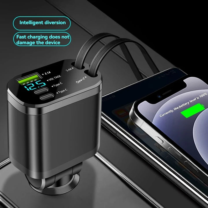 5-in-1 Retractable Car Charger